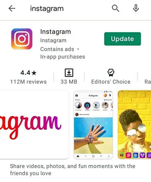 Update the Instagram app