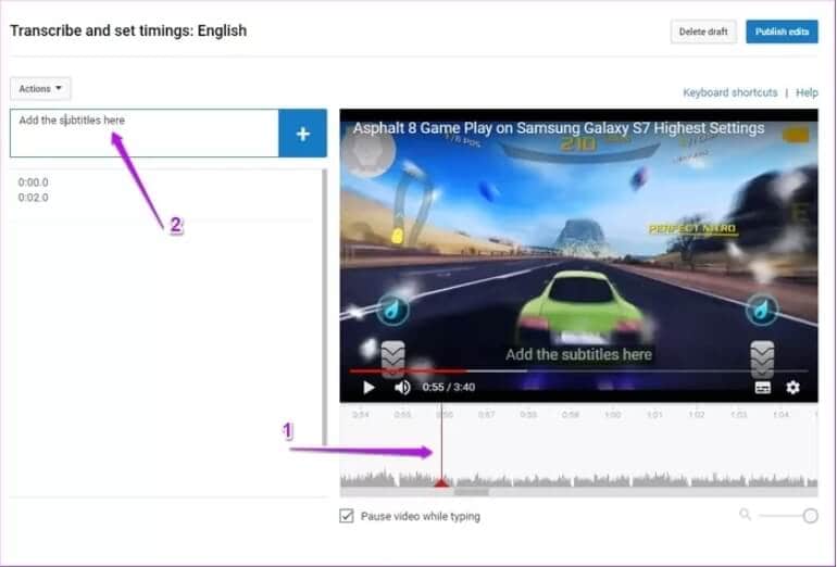add text to youtube video after uploading step 3