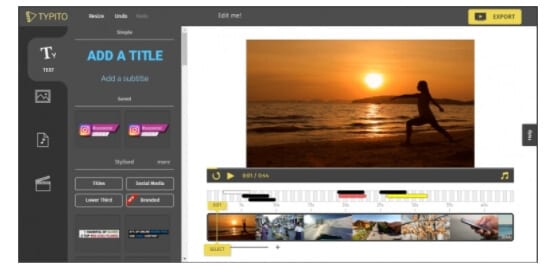 add text to video online - typito