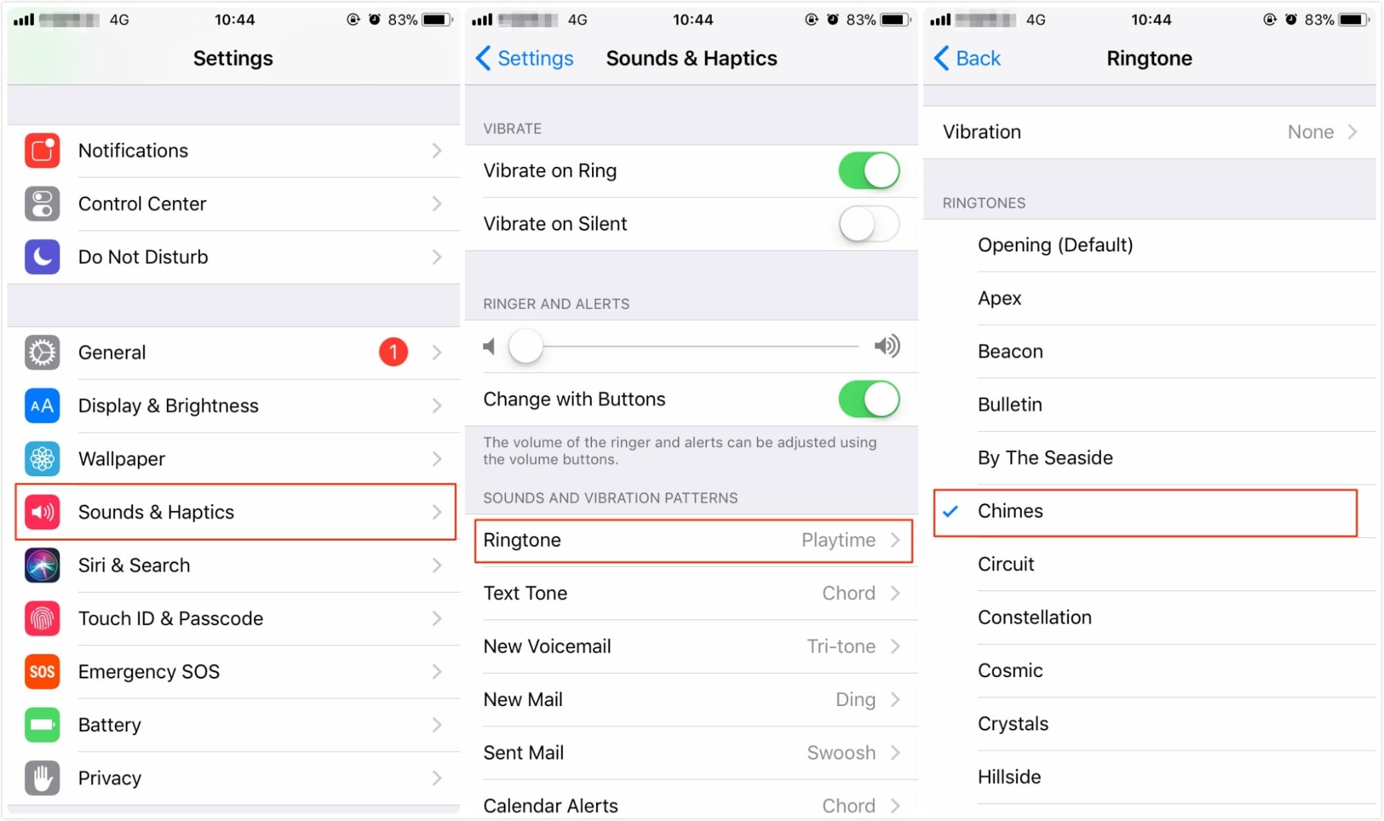 How to change ringtone on iPhone