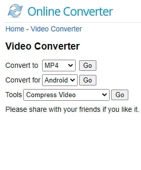 Online Converter Features