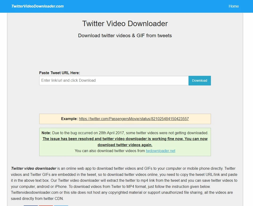 Twitter Video Downloader