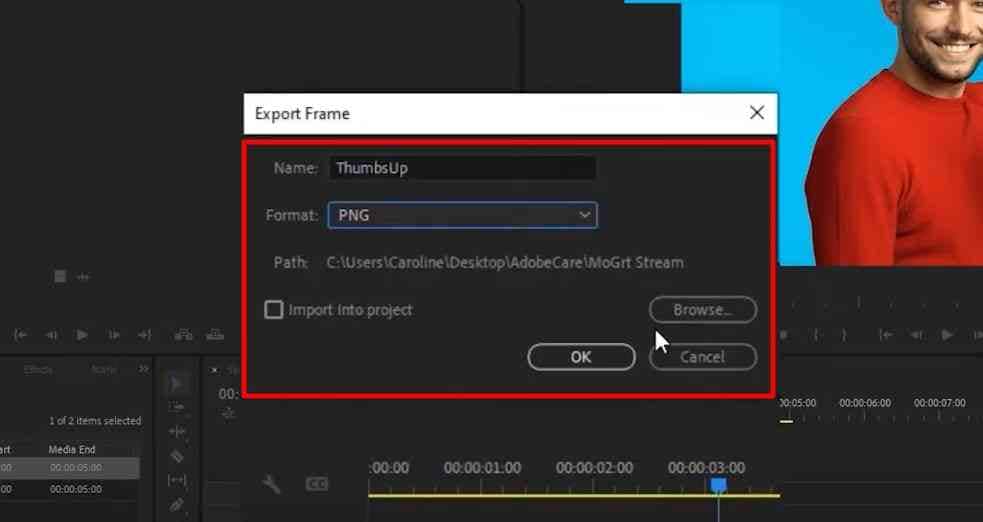 change format and export successfully