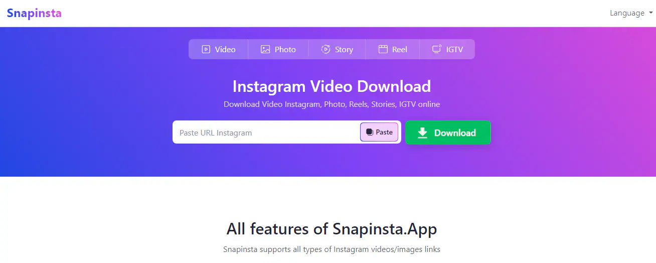 Instagram video downloader