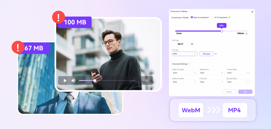 compress webm for fast transfer