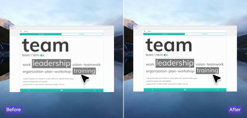unblur text in screenshots
