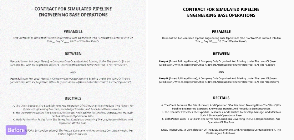 photo text enhancer for documents