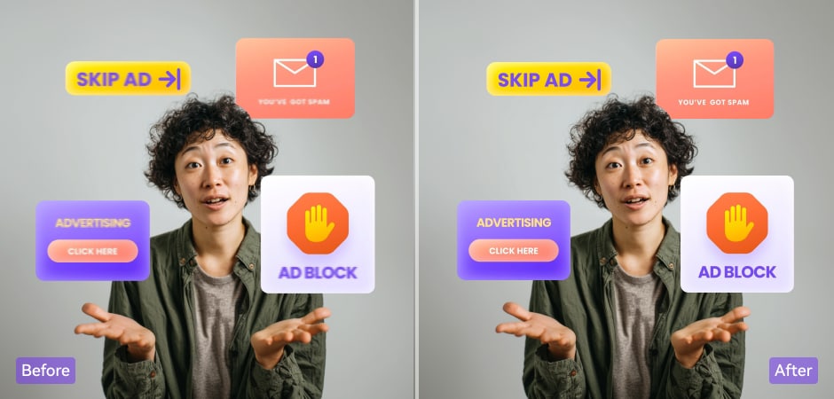 text image enhancer for social posts