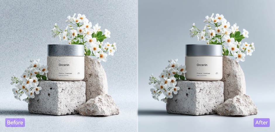 remove grain from product photos