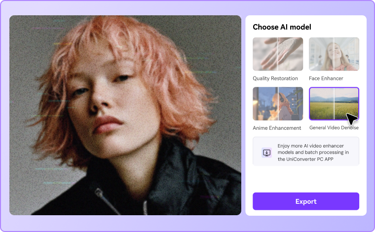 choose general video denoise model