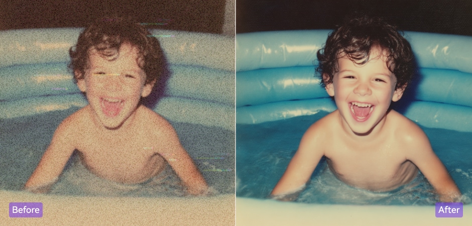 remove grain from old video