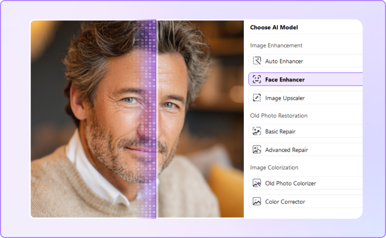 choose face enhancer model