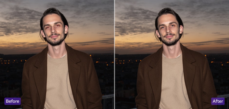 remove red eye from portraits