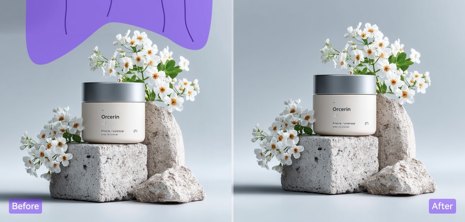 erase object from product photo