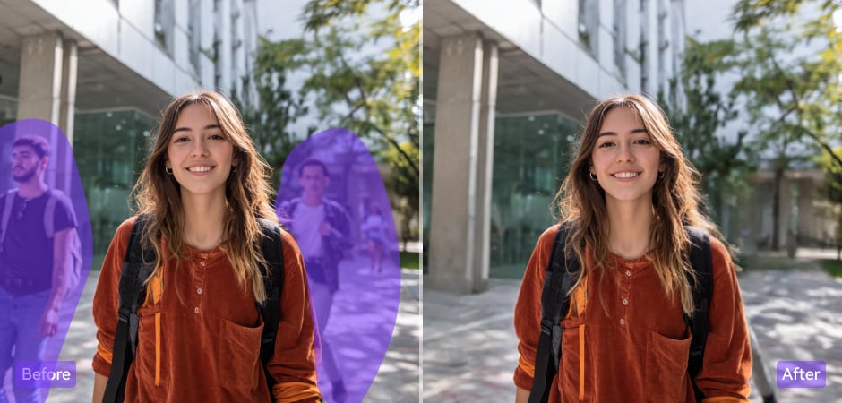 erase things from photos for social media