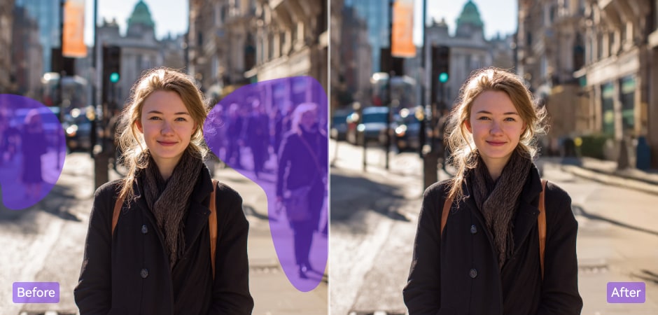 remove unwanted people from everyday photos