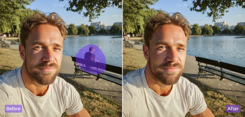 edit people out of photos for professional shots