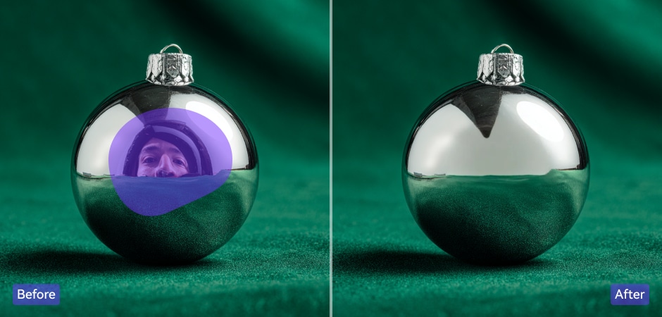 erase people from product photos