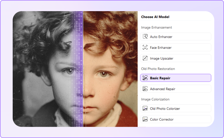 choose old photo restoration model