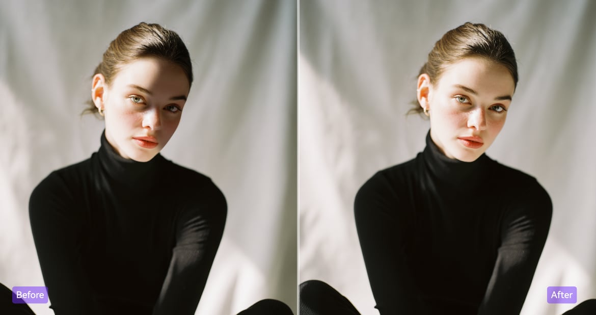 remove face shadows in portrait photos