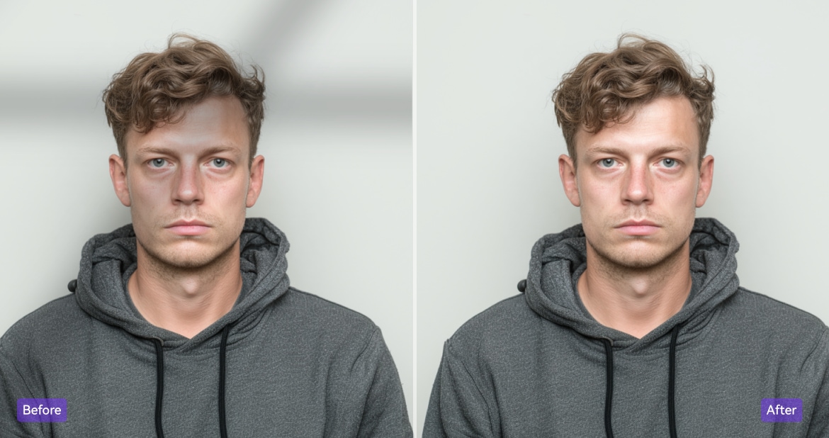 clean shadows from passport or id photos