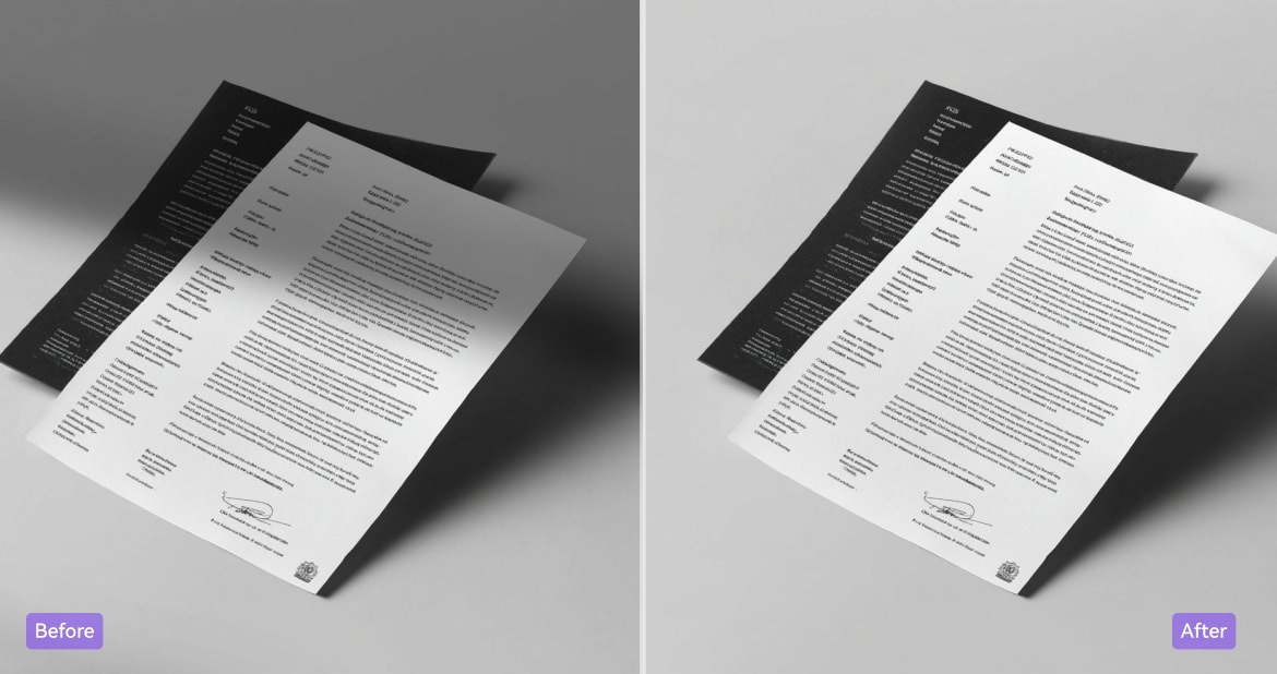 remove shadows from scanned documents