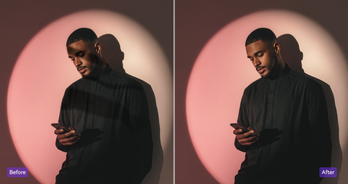 get shadow free social media photos