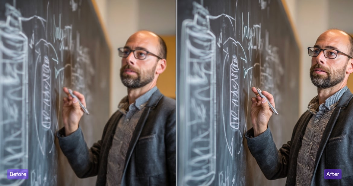 ai unblur video for educational purpose