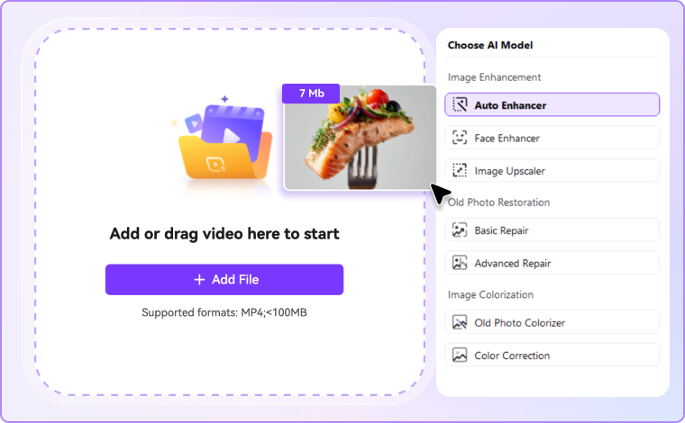upload pixelated image to ai image enhancer