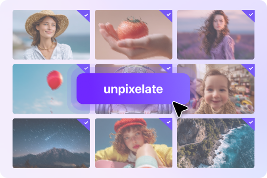 batch unpixelate image