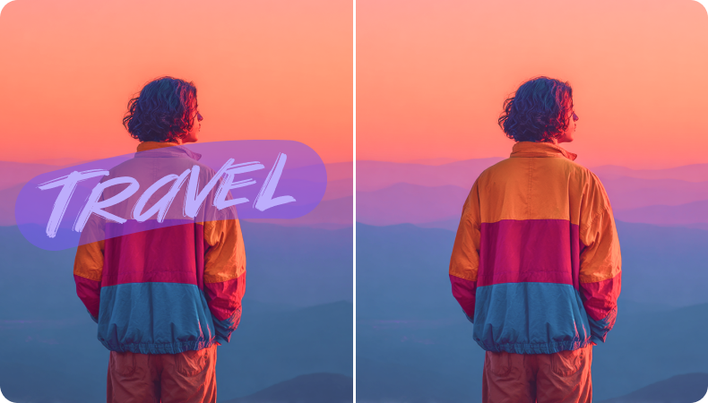 remove text from picture