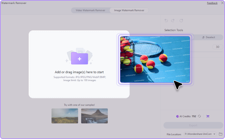 upload watermarked images