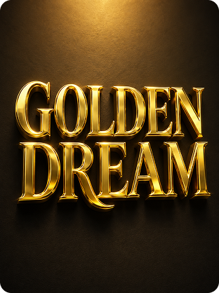 3D gold text prompt example
