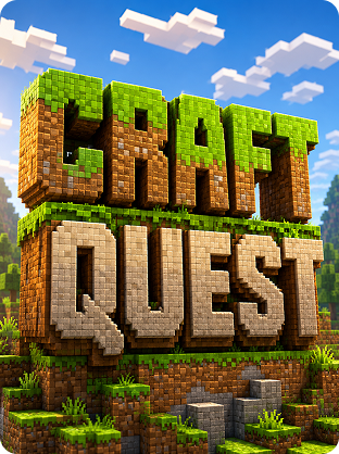 Minecraft style 3D text prompt example