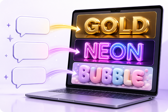 AI 3D text generator turns prompts into 3D lettering