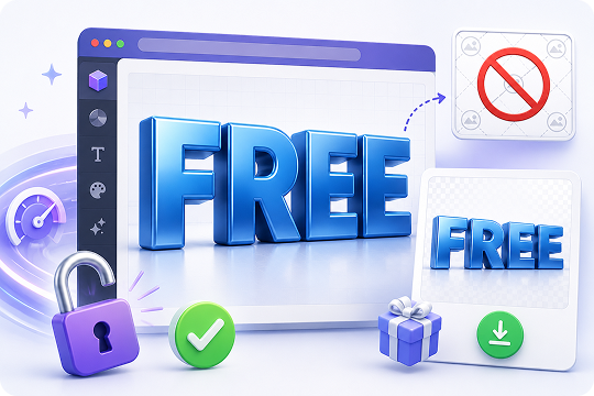 free 3D text generator with no watermark