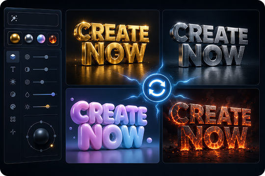 online 3D text editor for faster creation