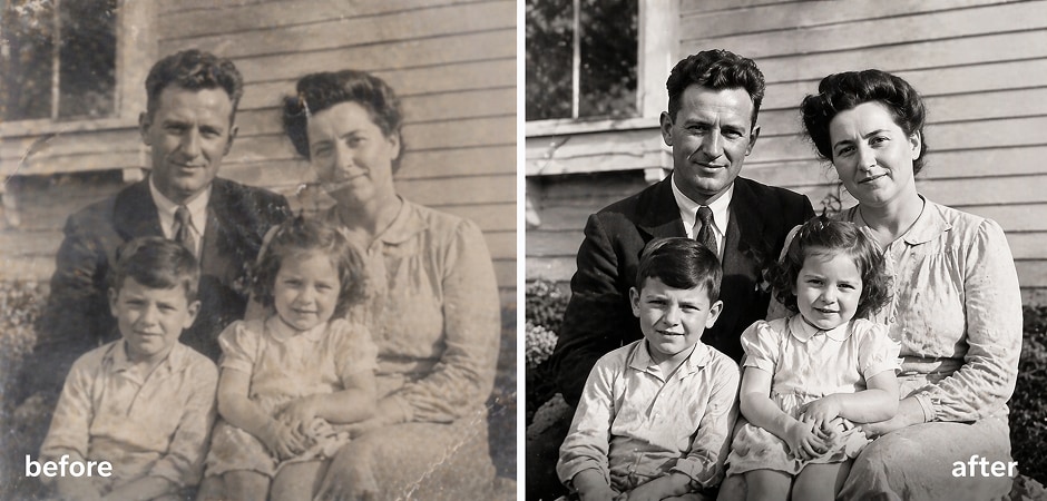 restore old photos to 4k for family archives