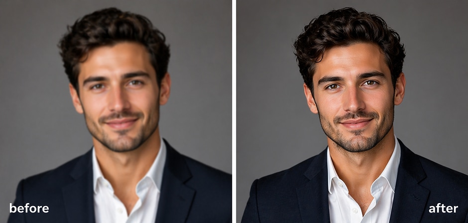 4k portrait enhancer for headshots and profile photos