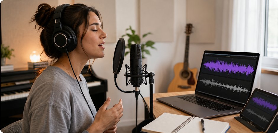 extract acapella for vocal practice and coaching