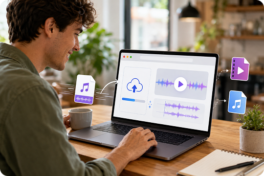 fast online file upload for quick acapella creation