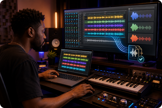lossless wav and flac export for daw editing