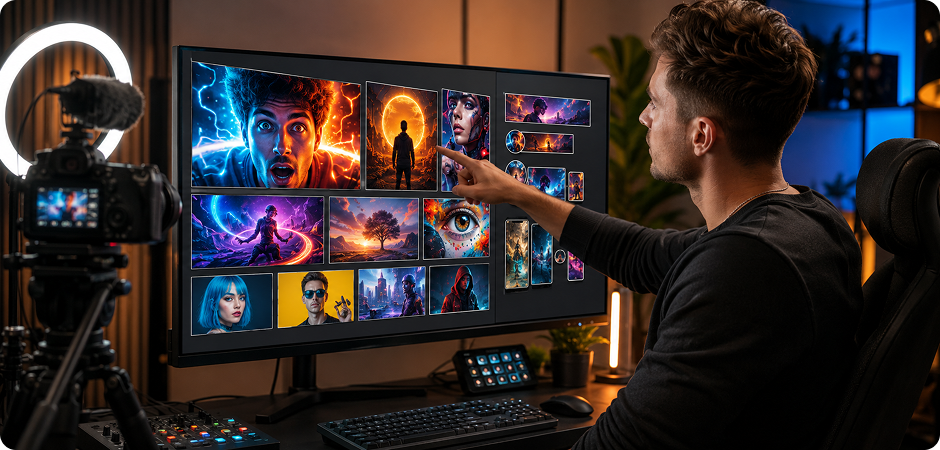 AI art for social media and YouTube thumbnails