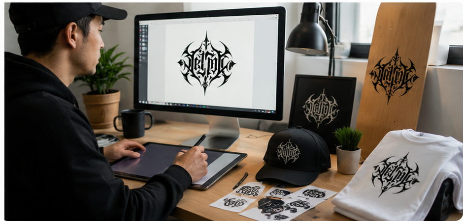 ambigram wordmark for personal branding