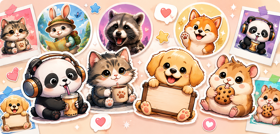 cute animal generator for social media
