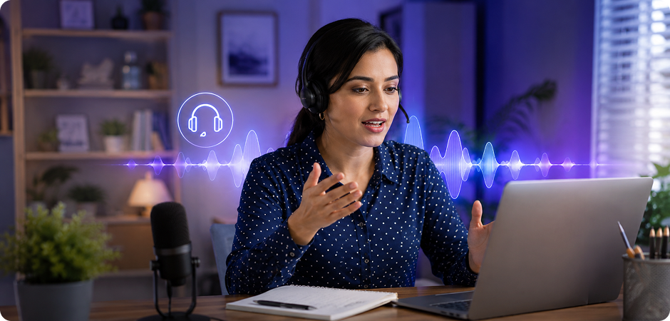 AI speech enhancer for online courses and training videos