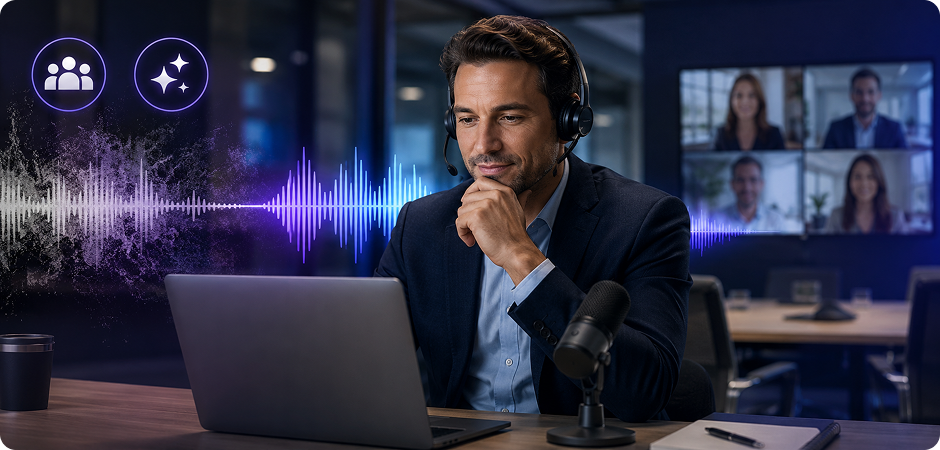 AI audio fixer for meetings calls and interviews