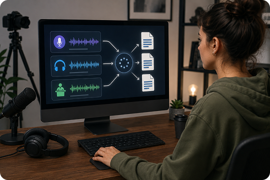 batch convert audio to srt files