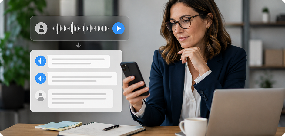 voicemail to text converter for business and personal messages