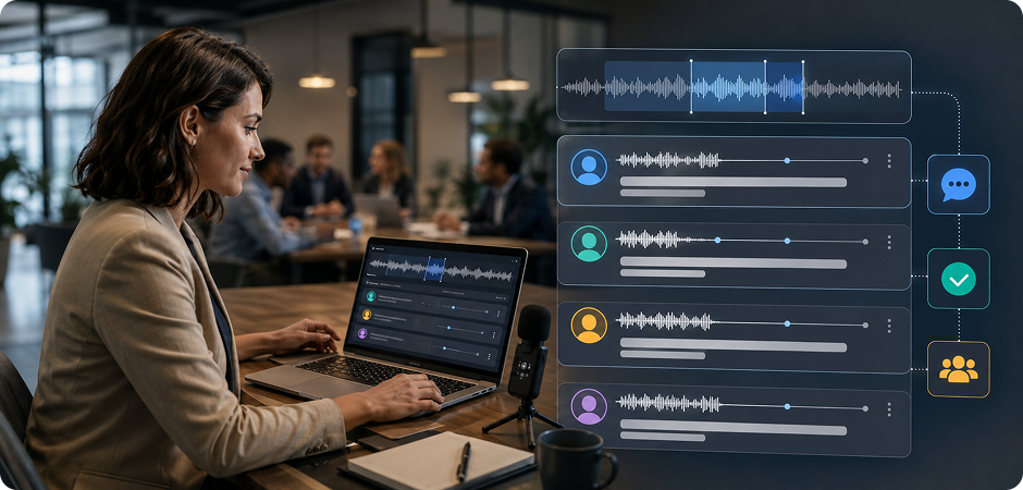 meetings and interviews that need an audio transcript generator